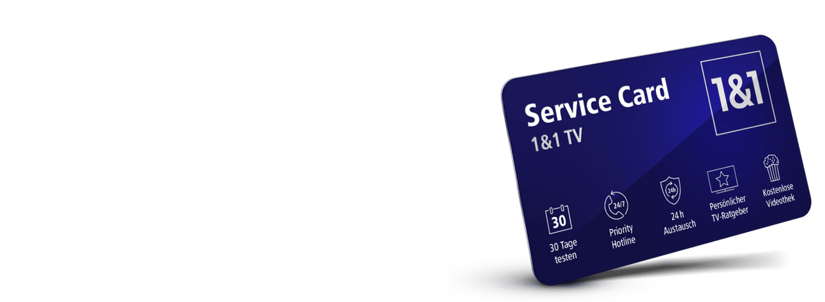 service card 1und1 tv